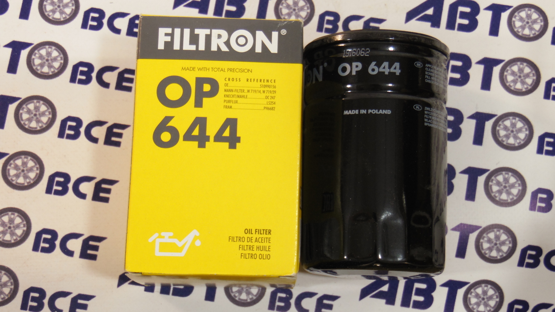 Фильтр масла OP644 FILTRON